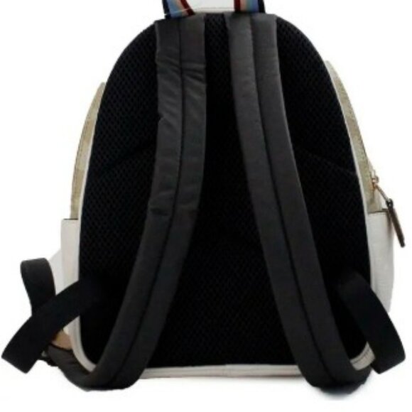 Coach Mini Court Signature Pear Motif Shoulder Backpack Bookbag Bag Chalk Taffy - Picture 3 of 3